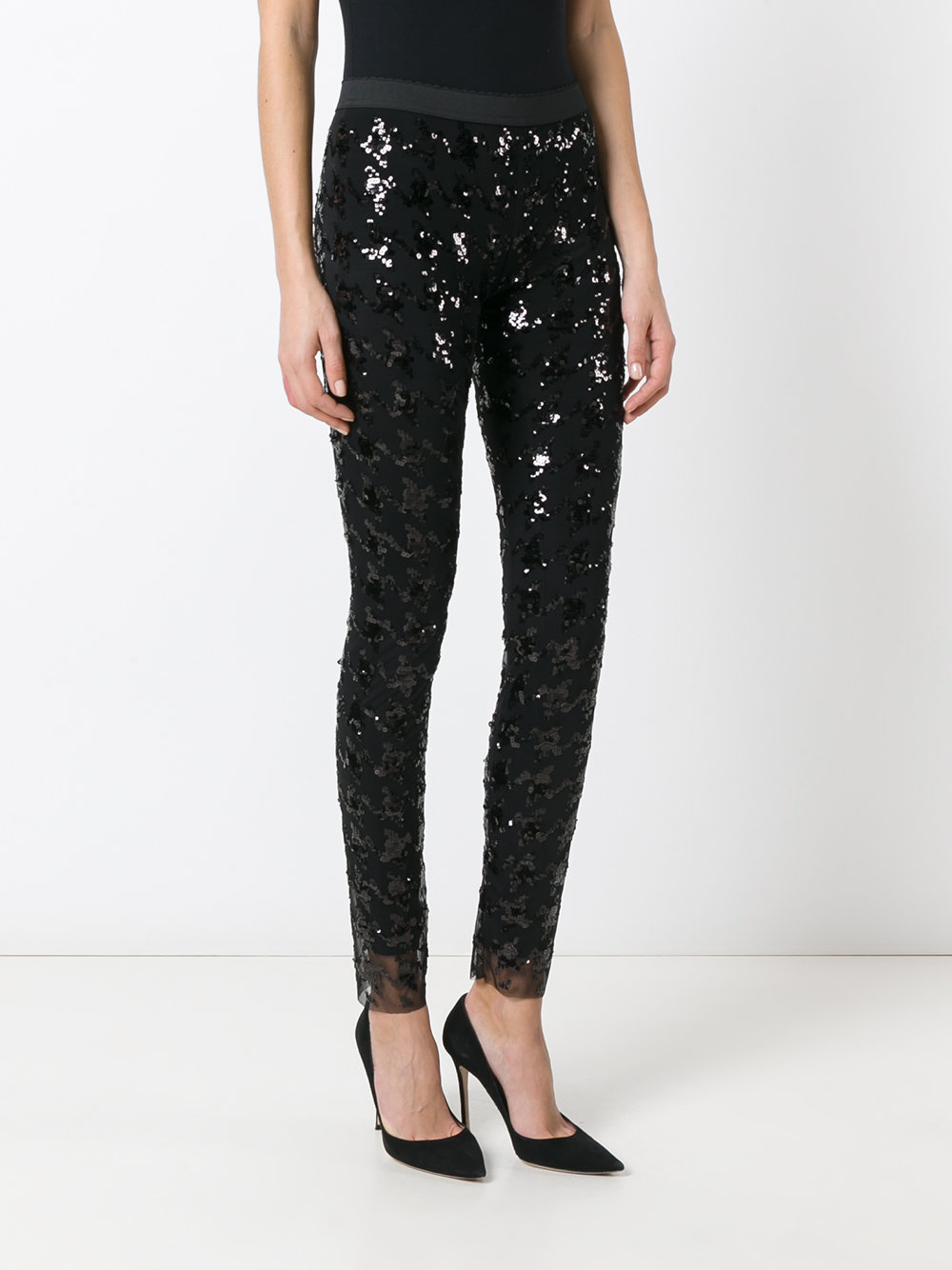 sequin skinny trousers