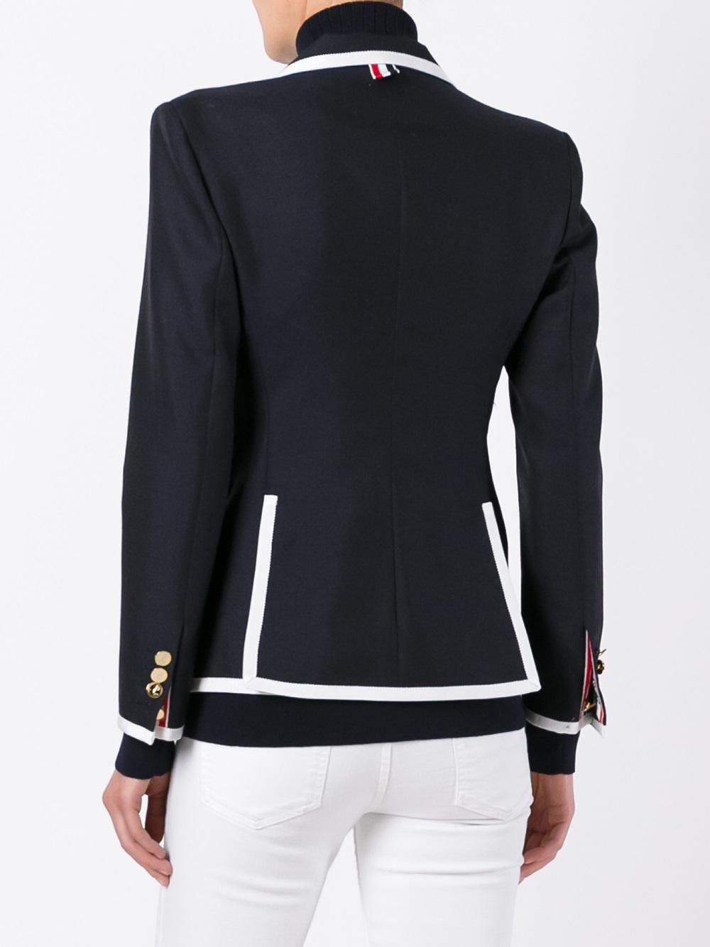 grosgrain trim blazer