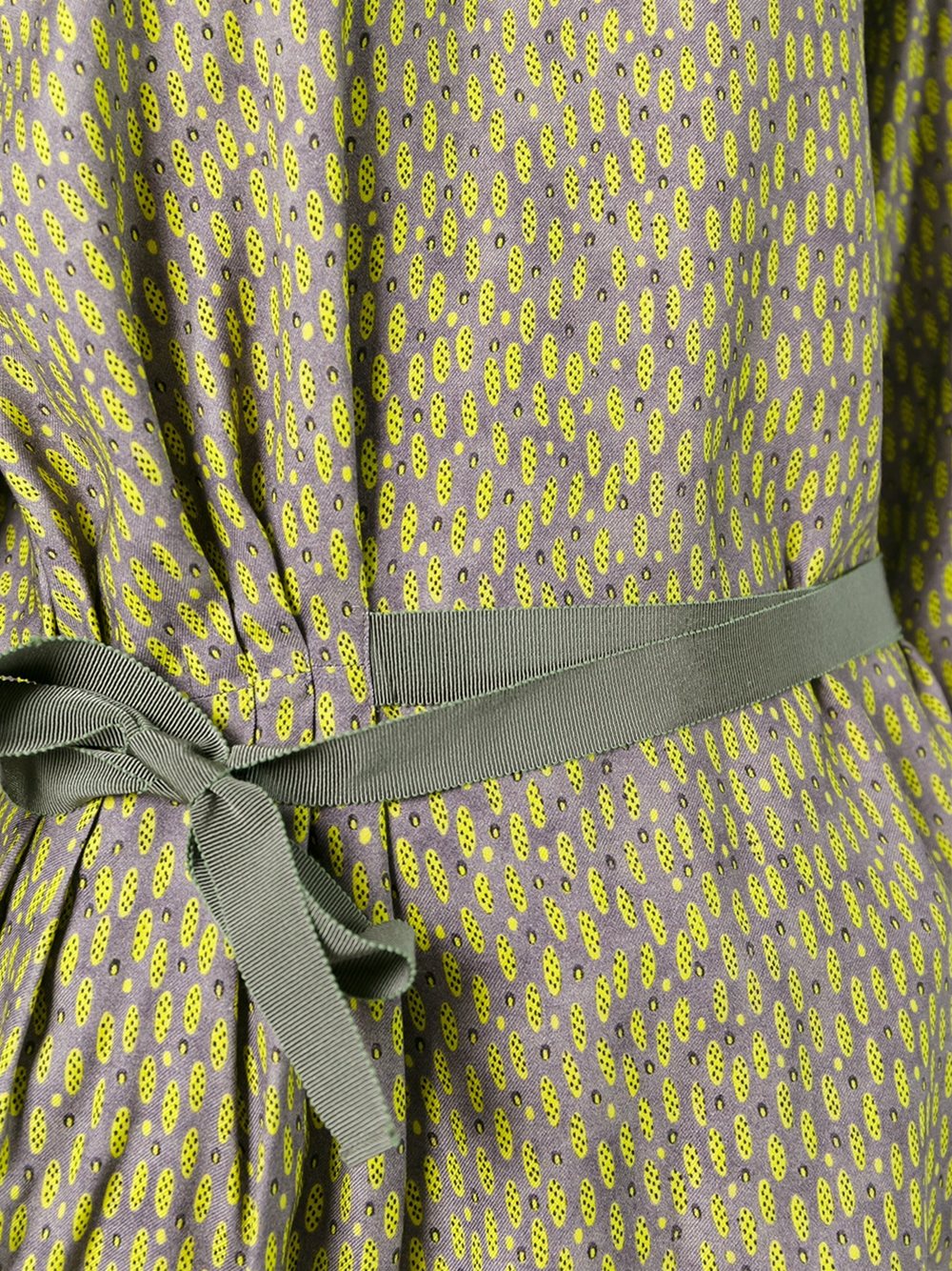 printed belted blouse