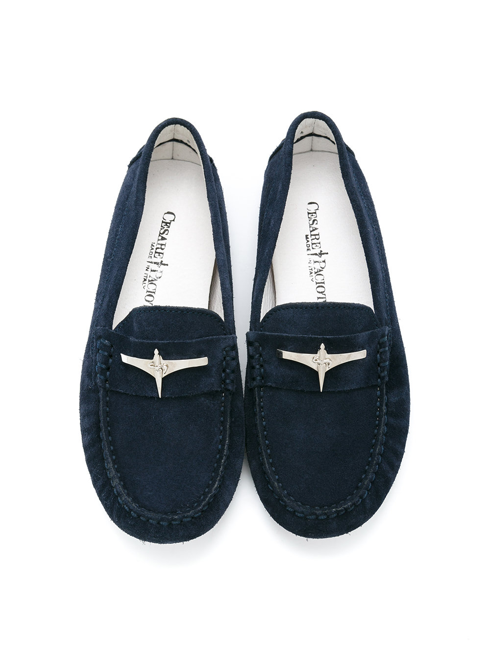 metal logo loafers 