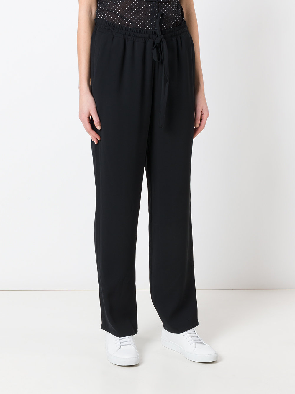relaxed, self tie waist trousers