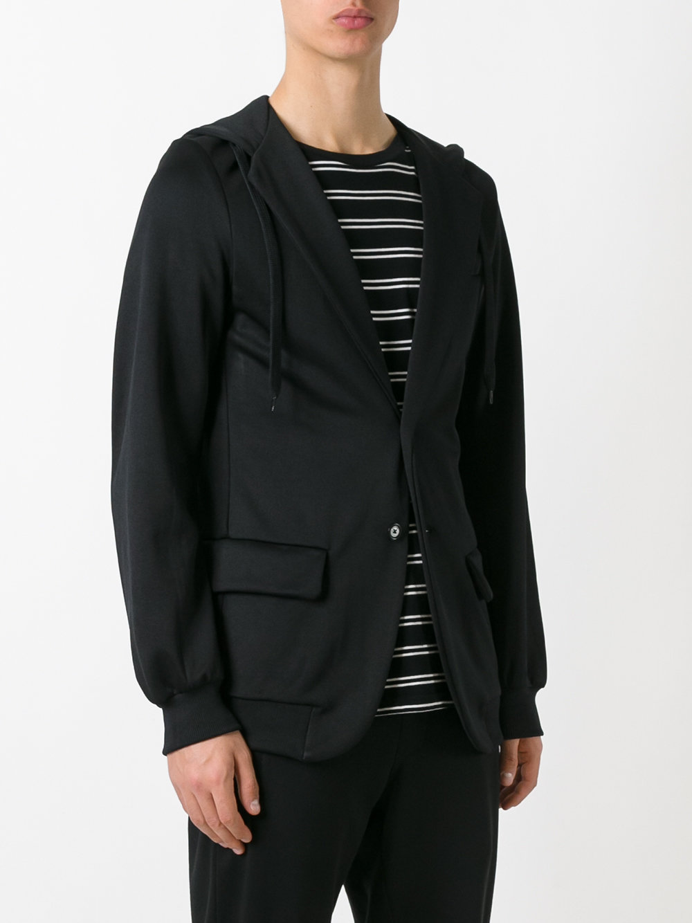 hooded logo blazer