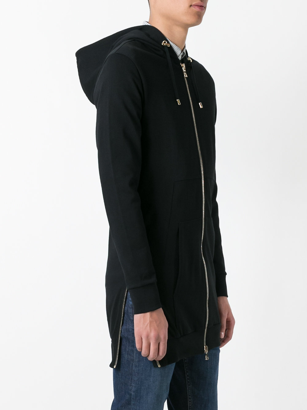 long zip hoodie