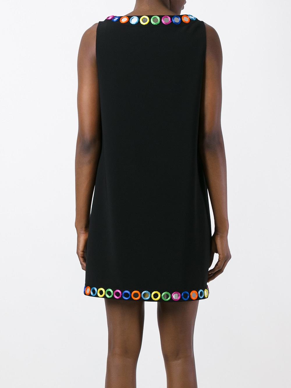 mirror embroidered shift dress