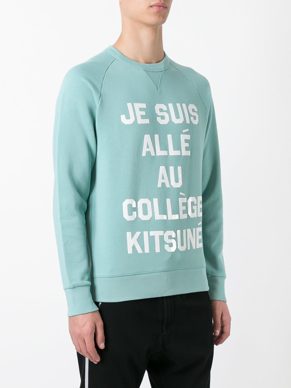 French text print sweatshirt 