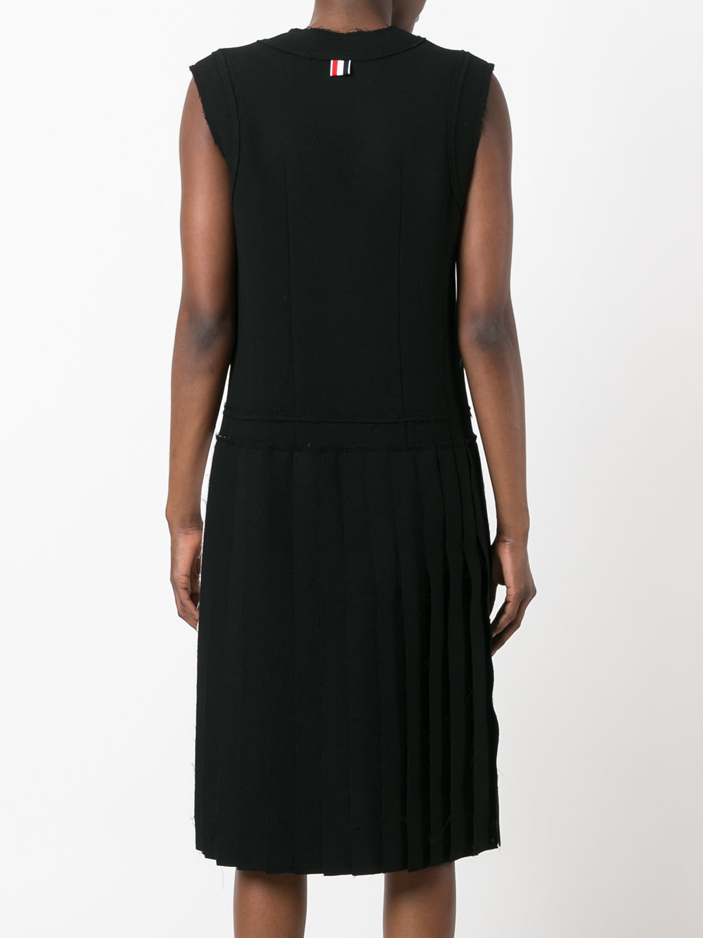 pleated colour block dress