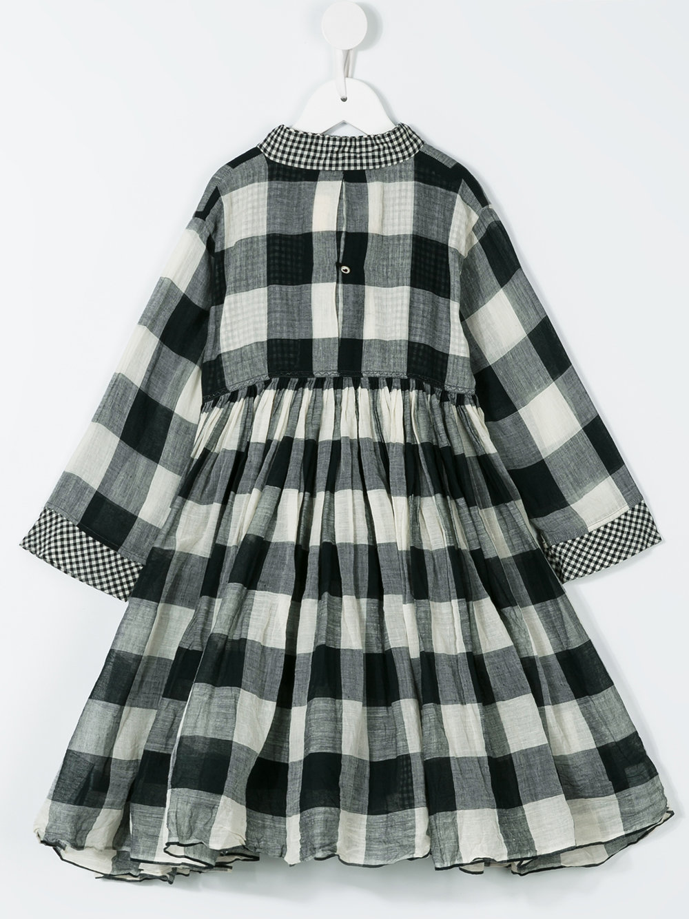 tie wrap check dress