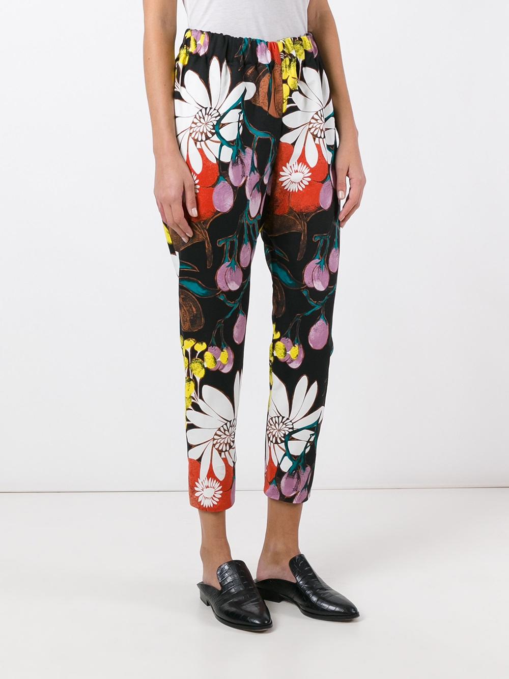 floral print trousers