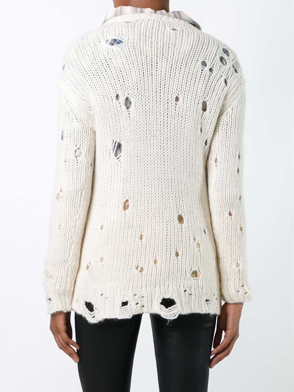 frayed sweater