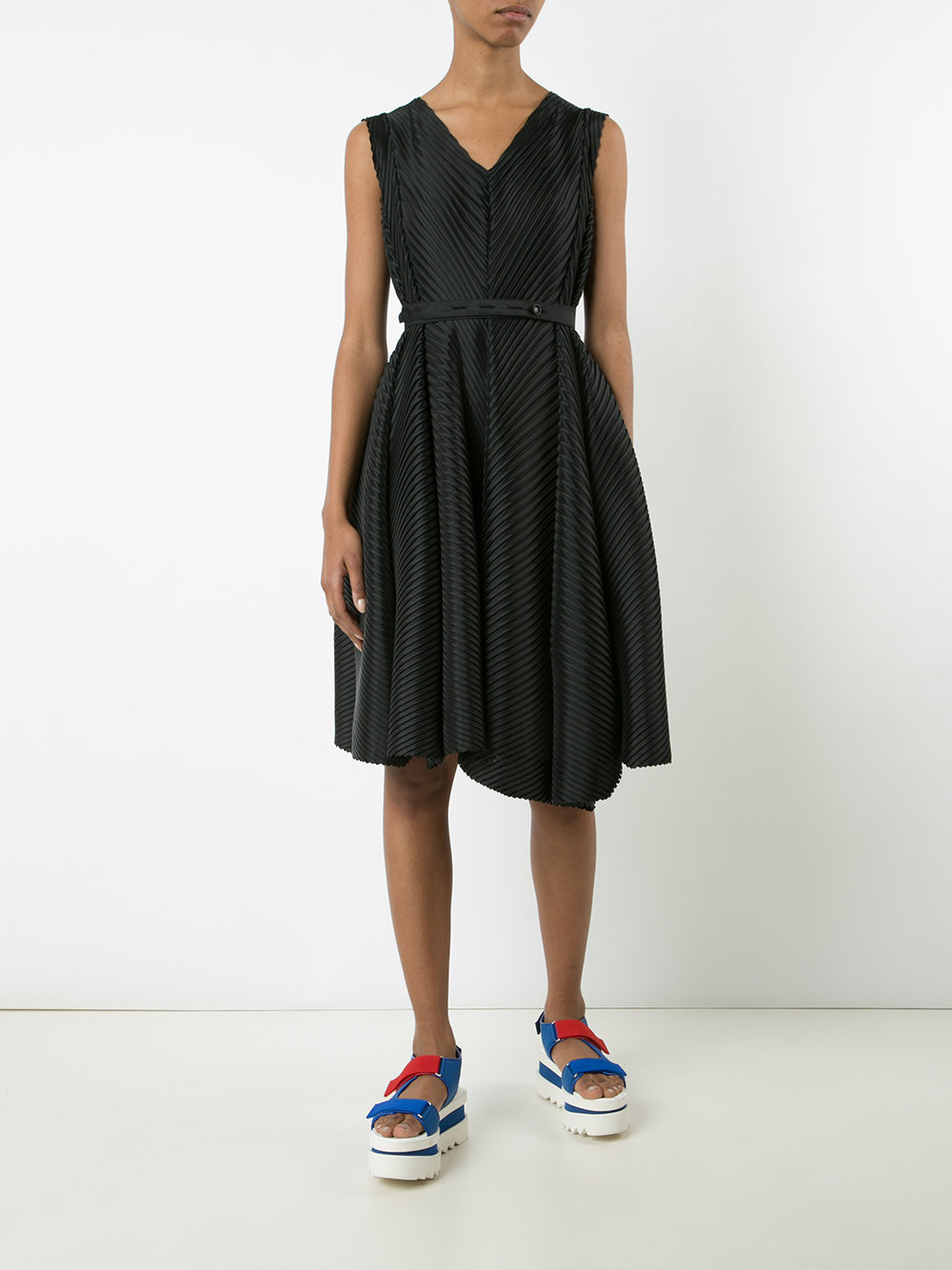 slant pleated dress 