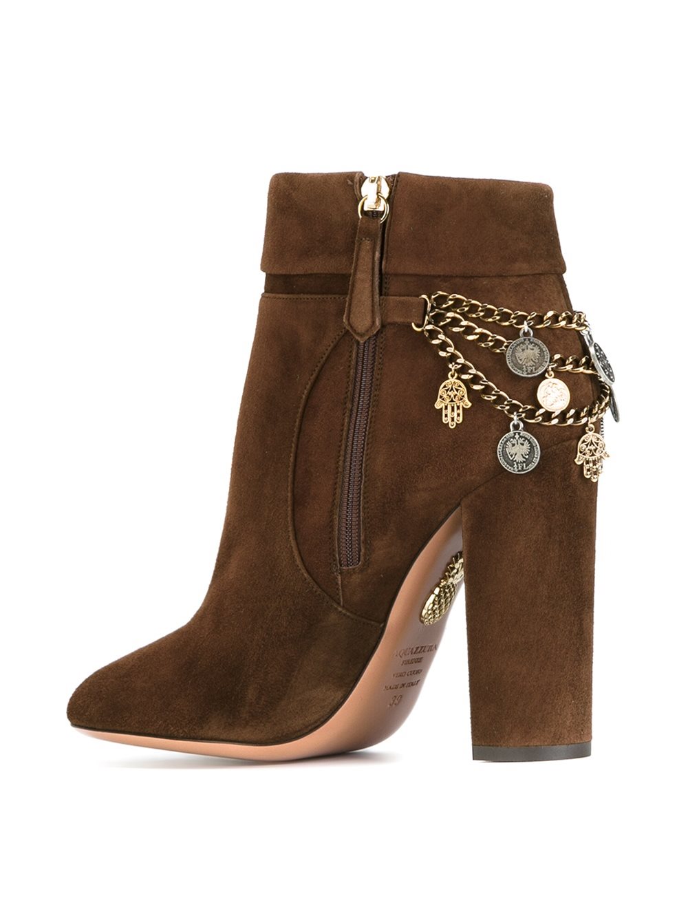 charm detail ankle boots