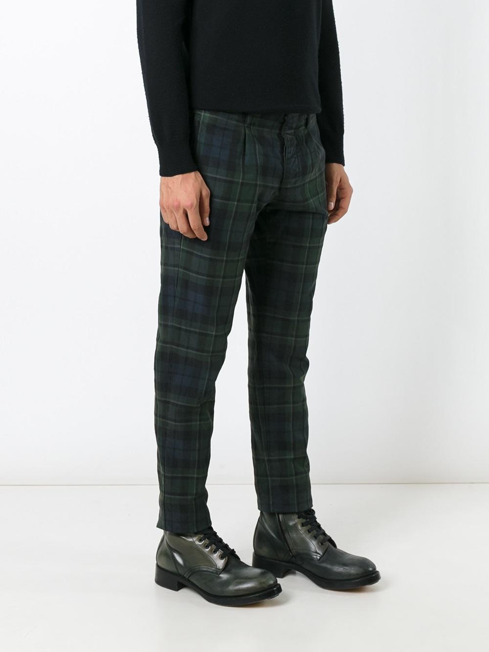 checked trousers