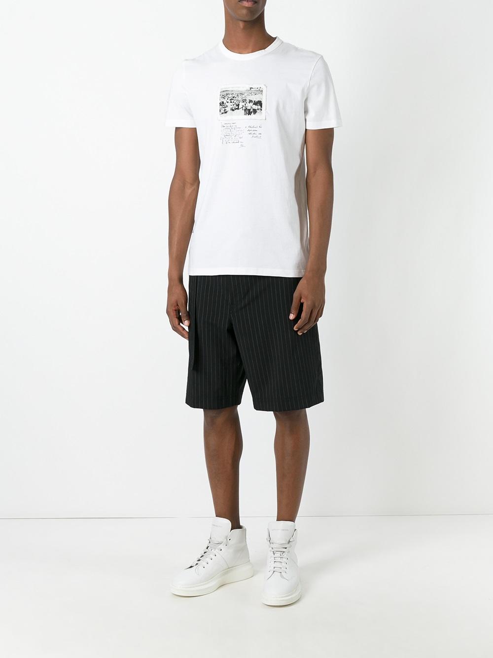 stylised patch T-shirt
