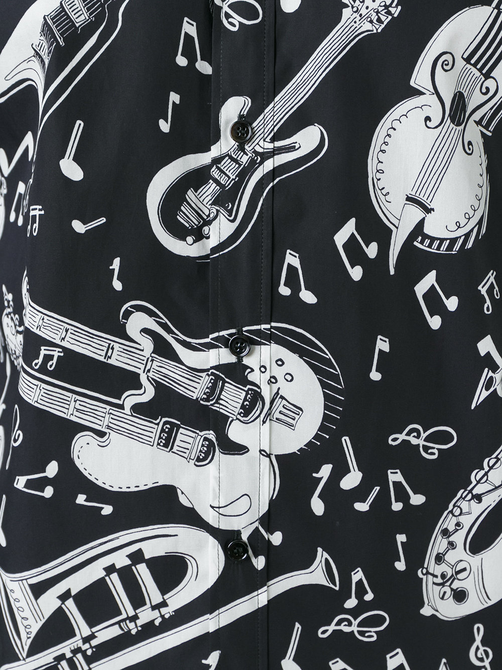 musical instrument print shirt