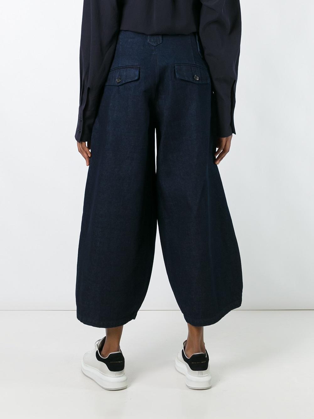 'Bunka' cropped wide leg jeans