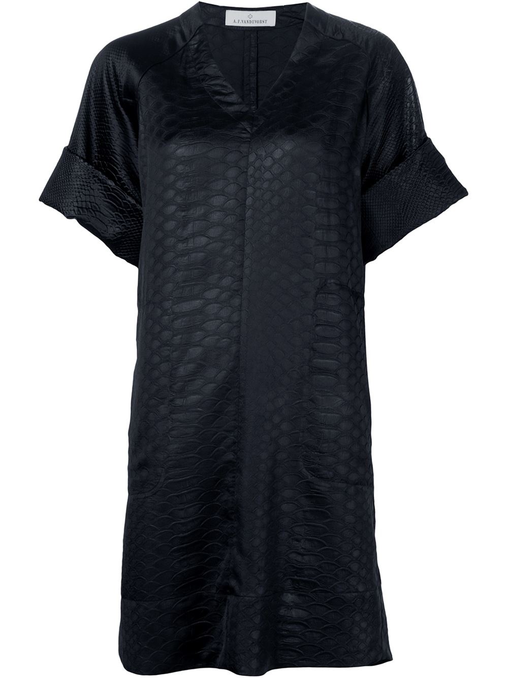 蛇皮效果连衣裙