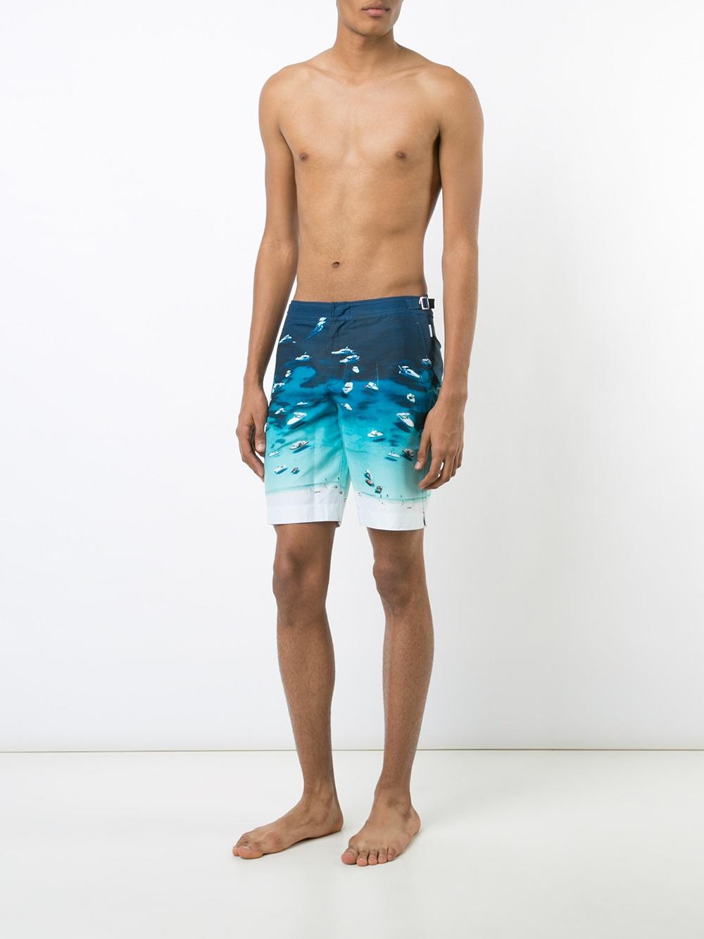 boat print swim shorts