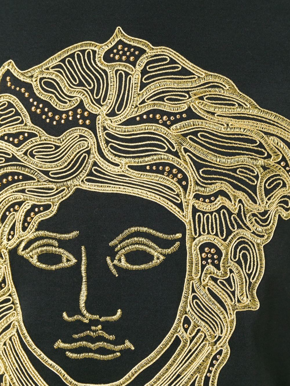 embroidered 'Medusa Head' T-shirt