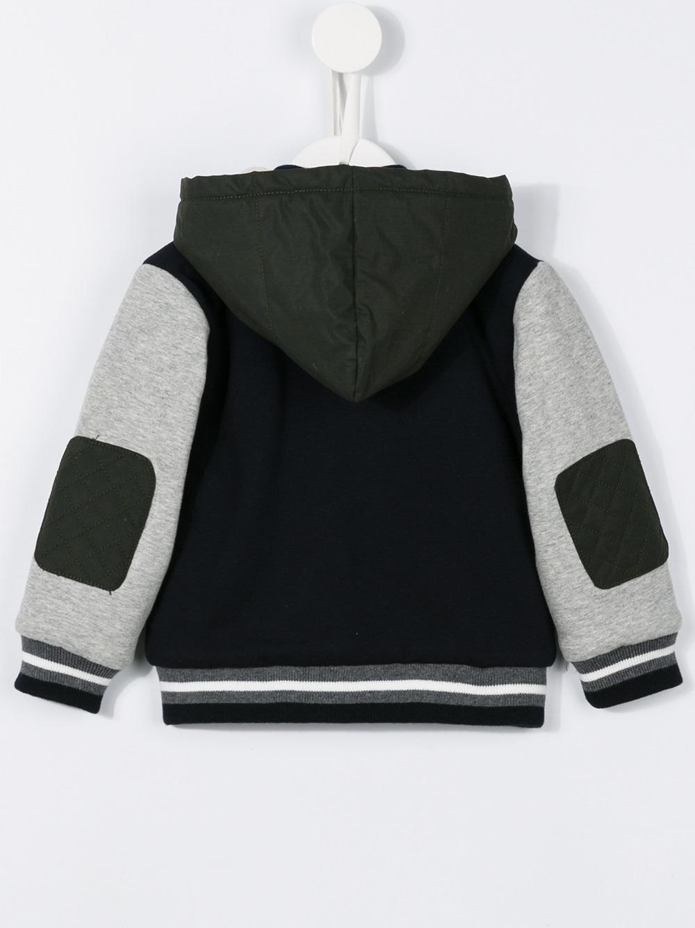 zipped varsity hoodie