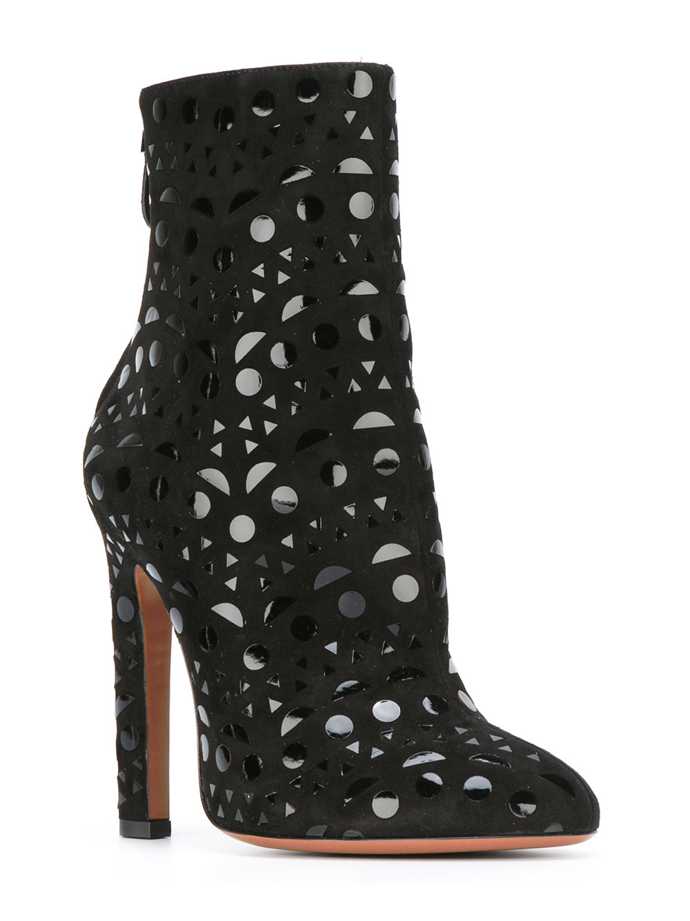 laser cut ankle boots