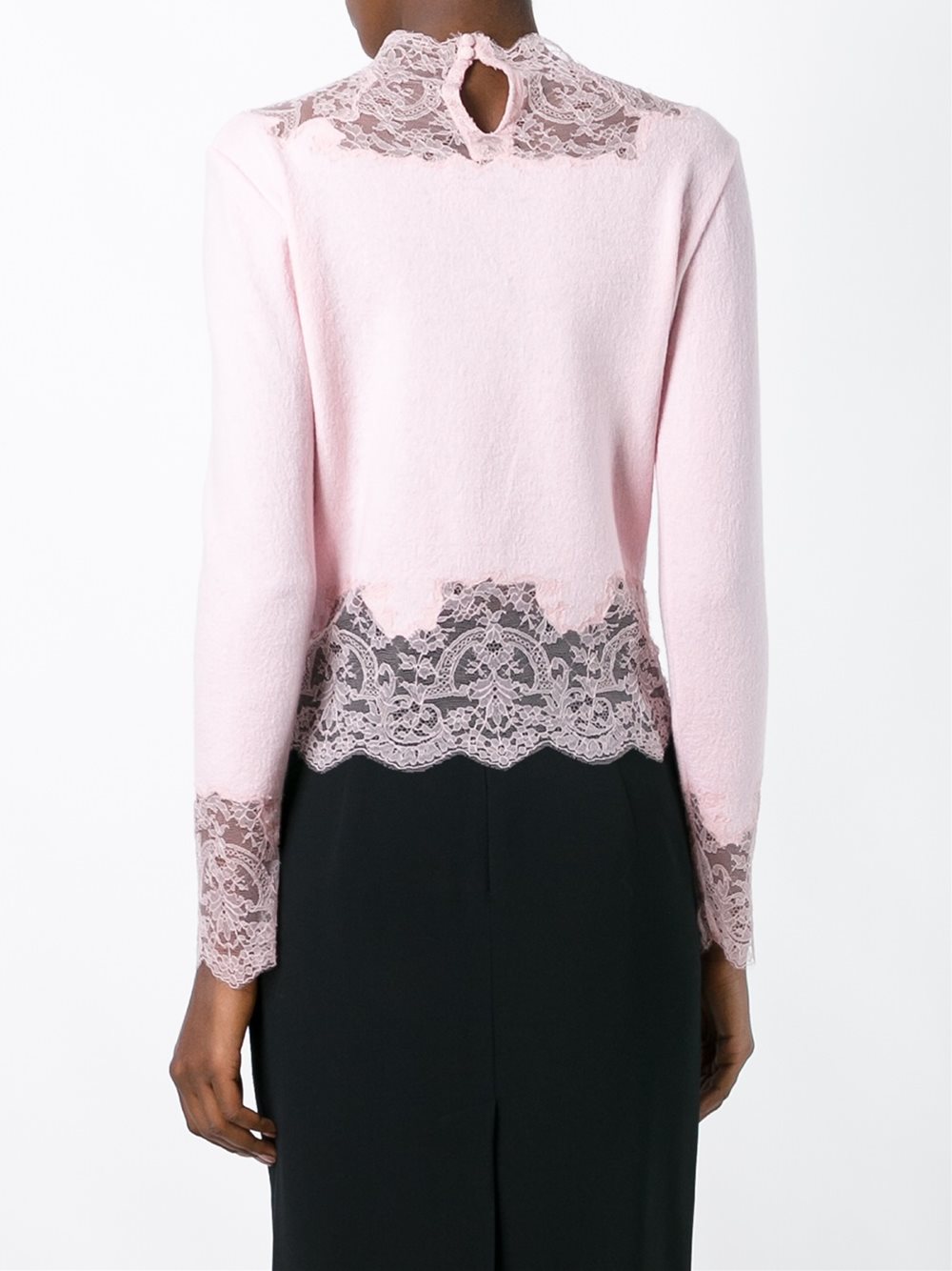 lace detail knit top