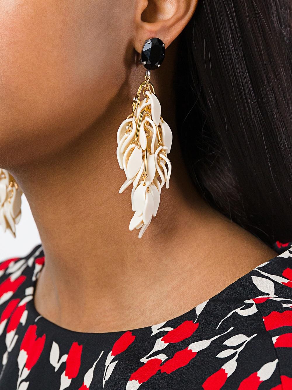 petal clip-on earrings