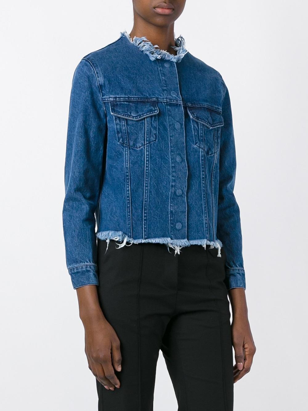 raw-edge denim jacket 