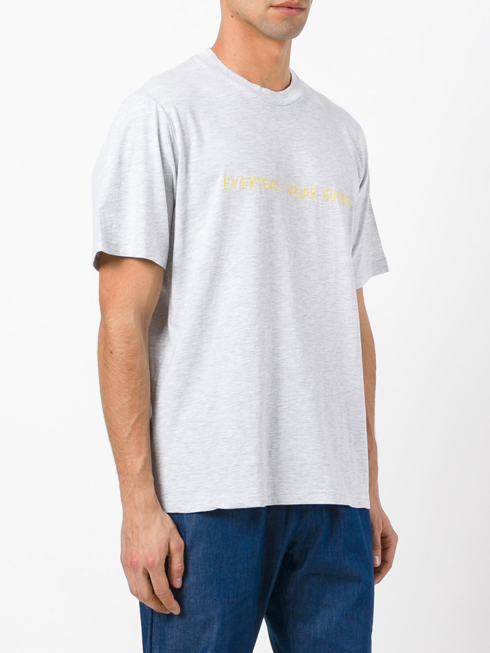 embroidered slogan T-shirt