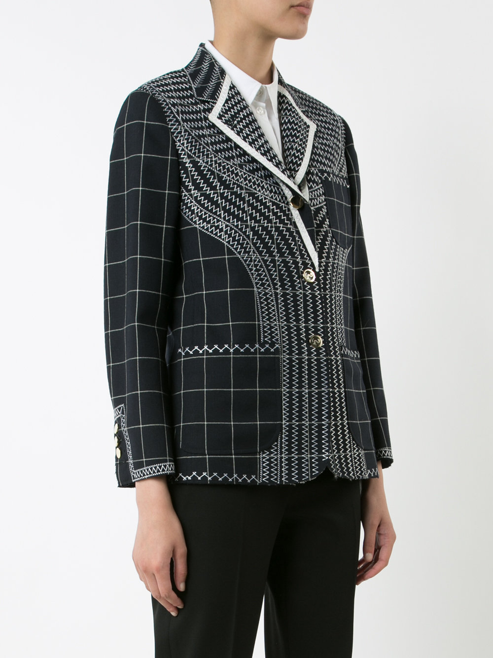 checked blazer 