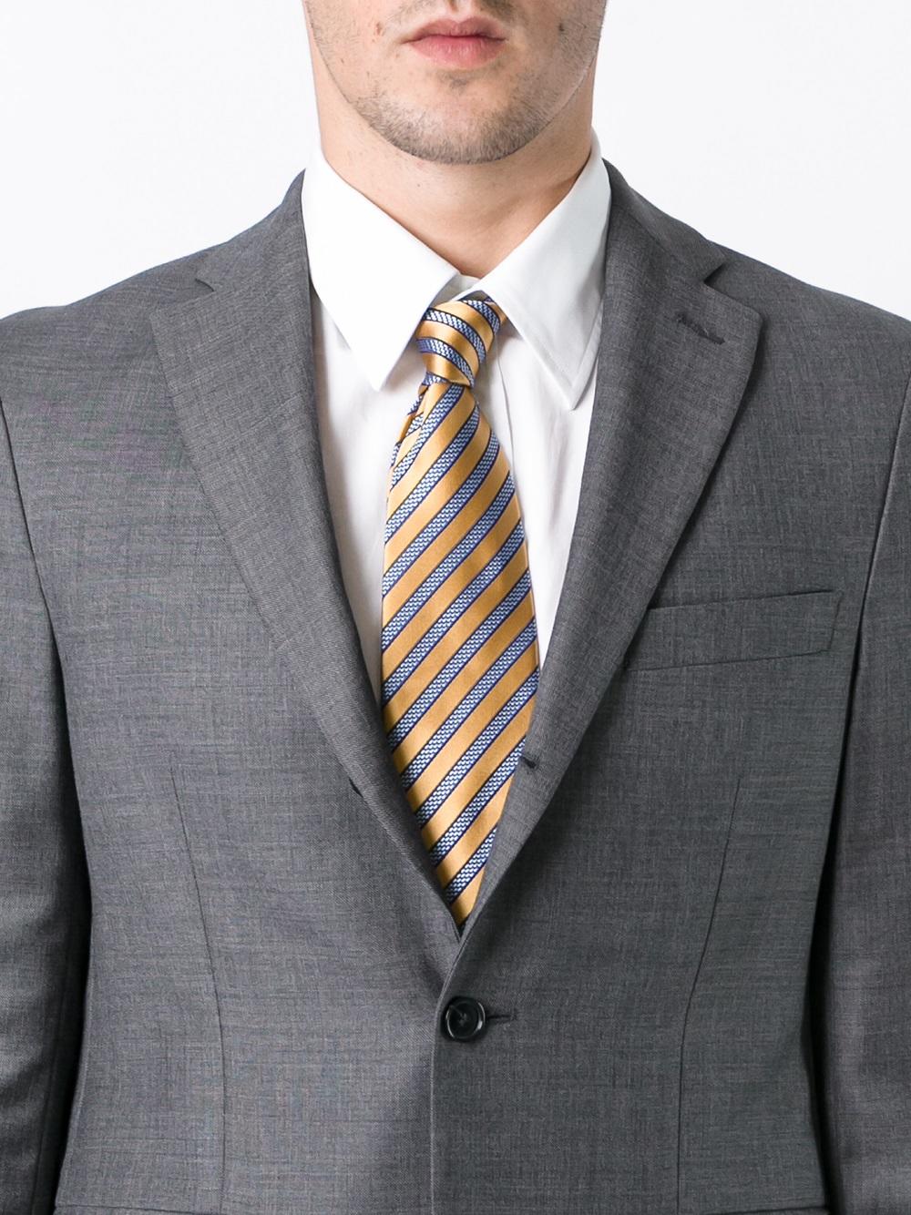 metallic striped tie