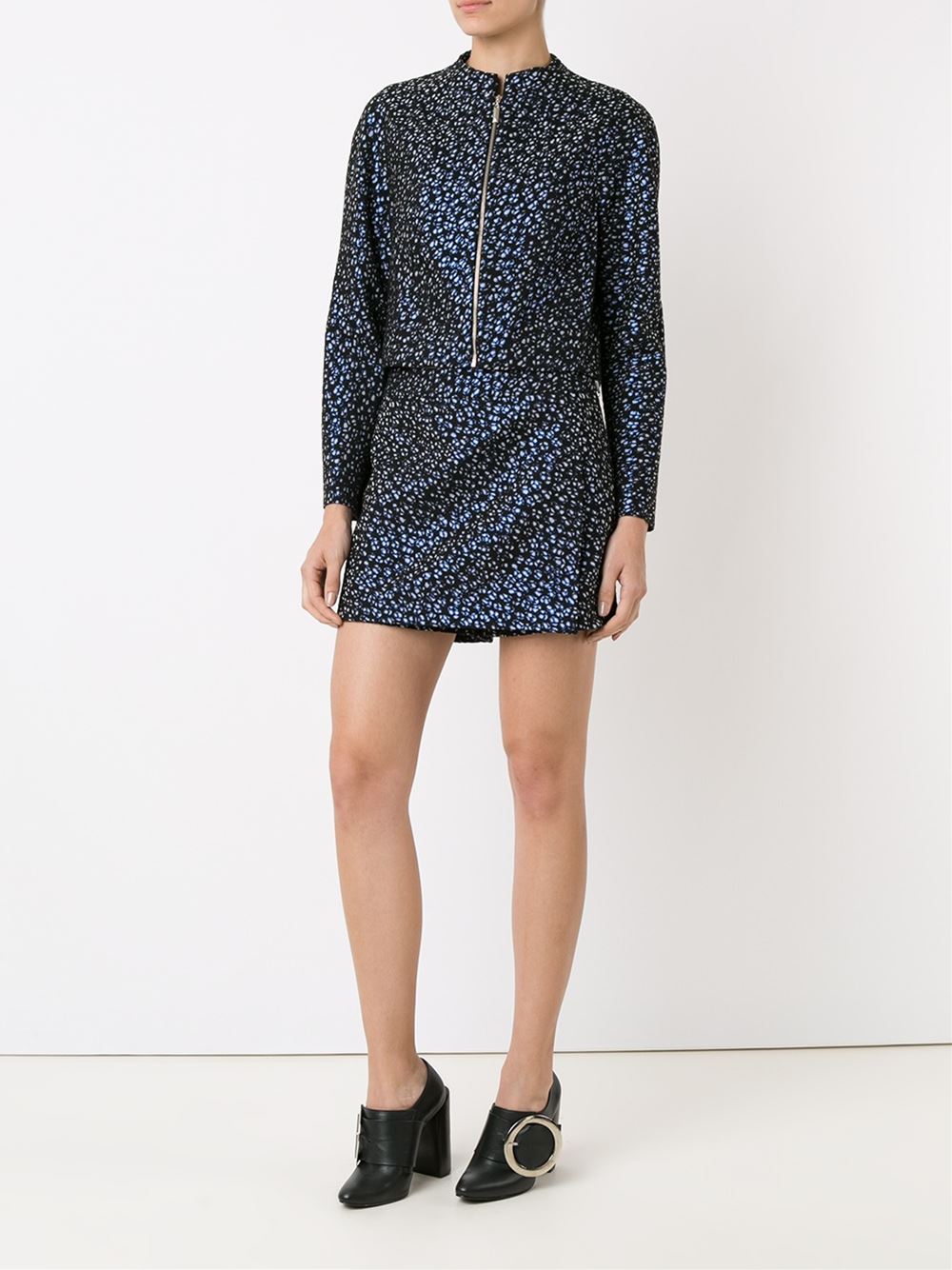 abstract print skort