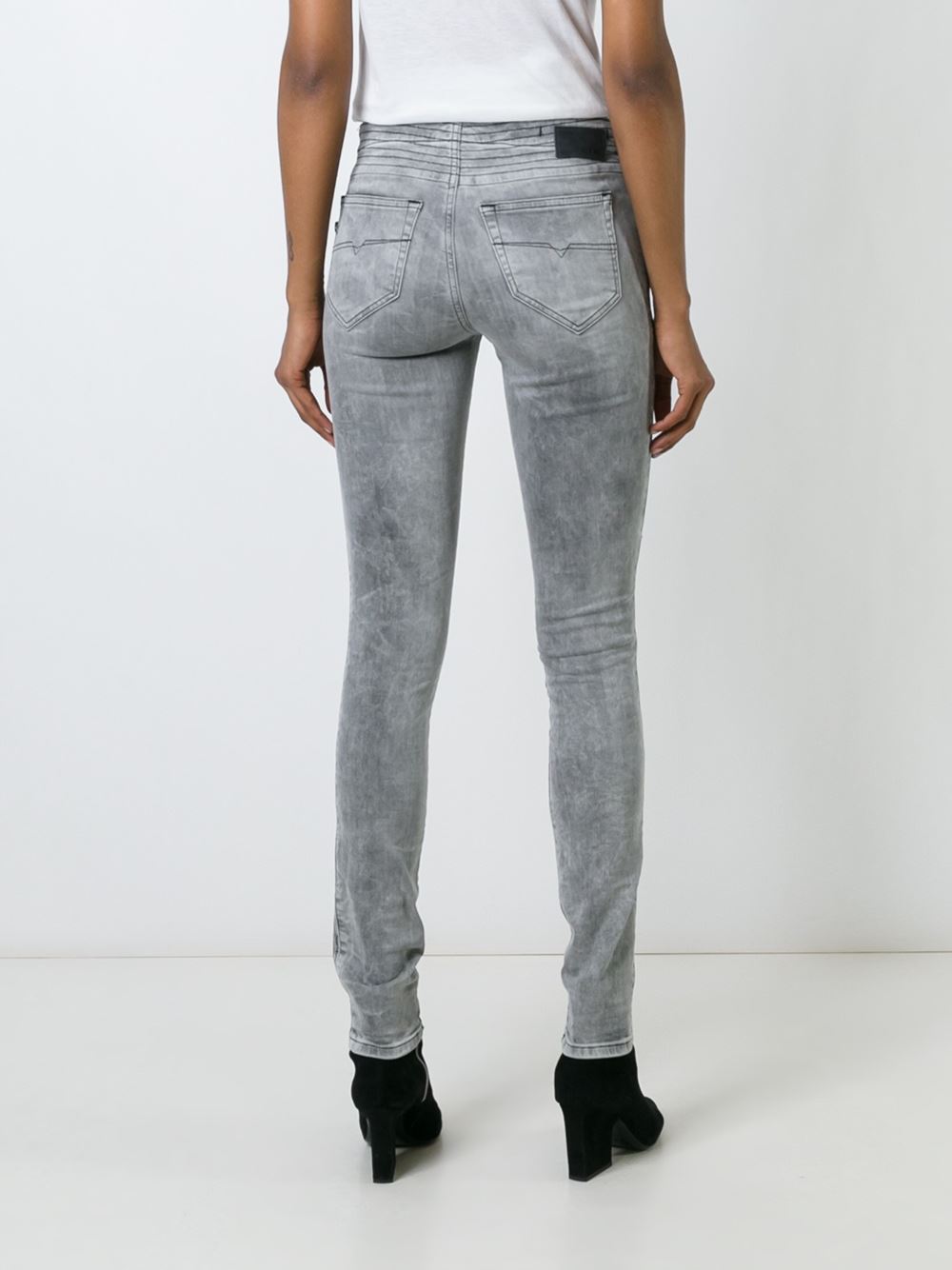 diesel 侧拉链紧身牛仔裤海淘返利 | 米饭粒返利网