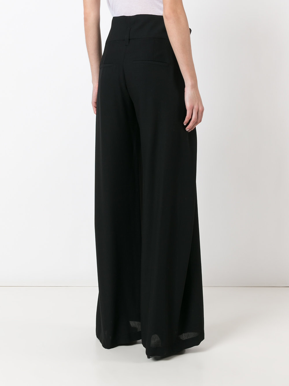 draped belted waist trousers