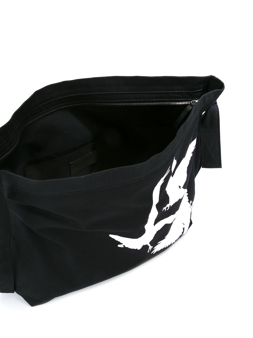 bird print shoulder bag