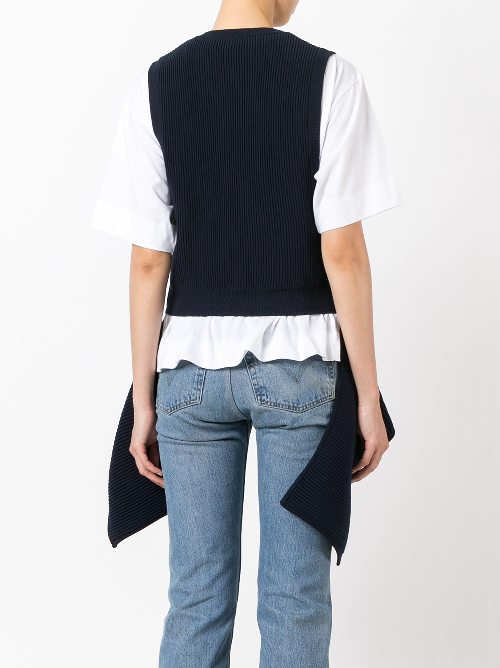 knitted double layer top