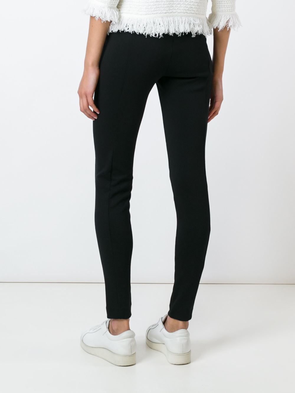 zip detail stretch leggings 