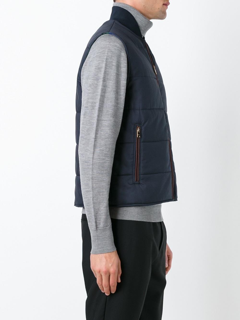 zipped padded vest