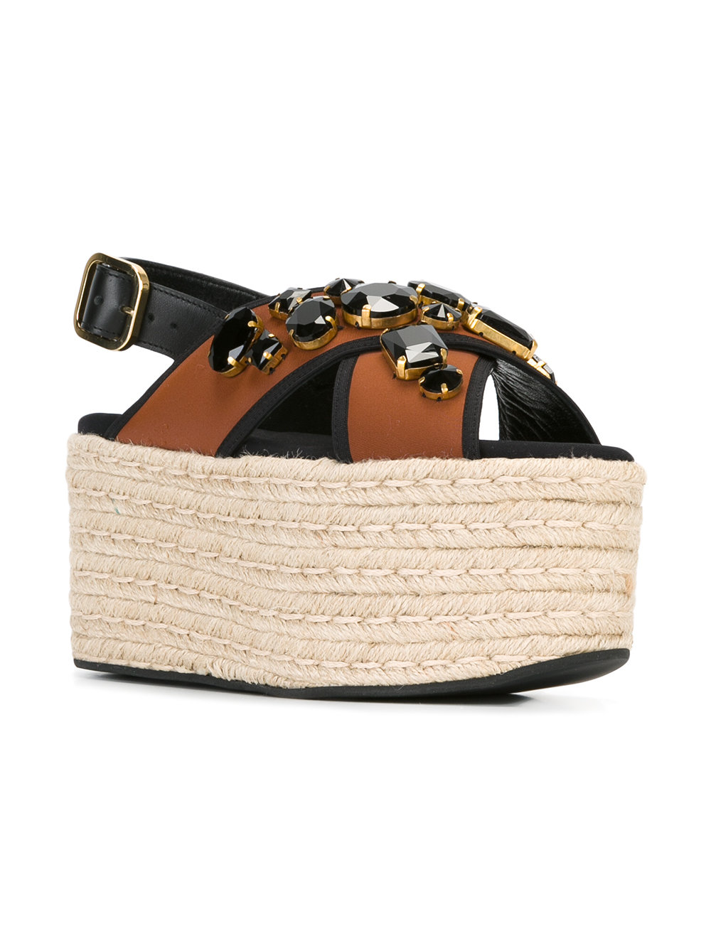 espadrille platform Fussbett sandals