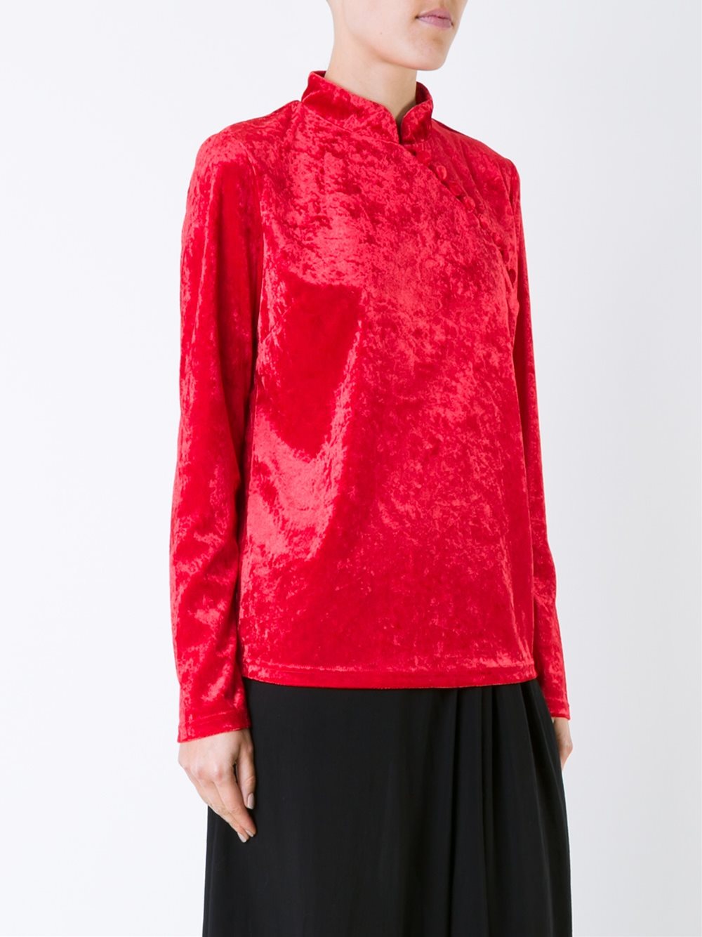 button detail blouse 