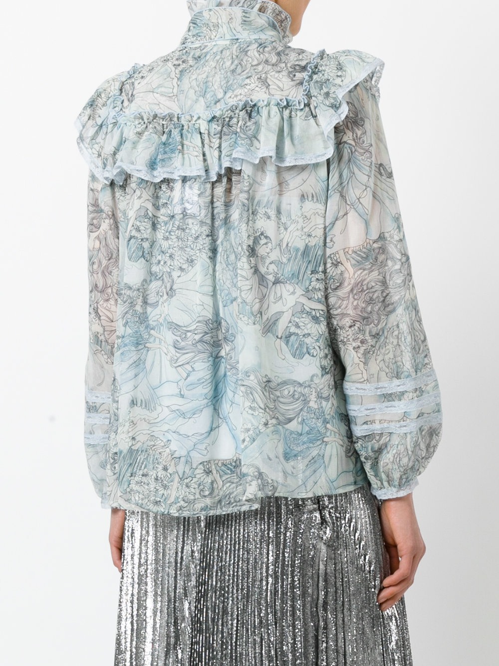 ruffle collar blouse