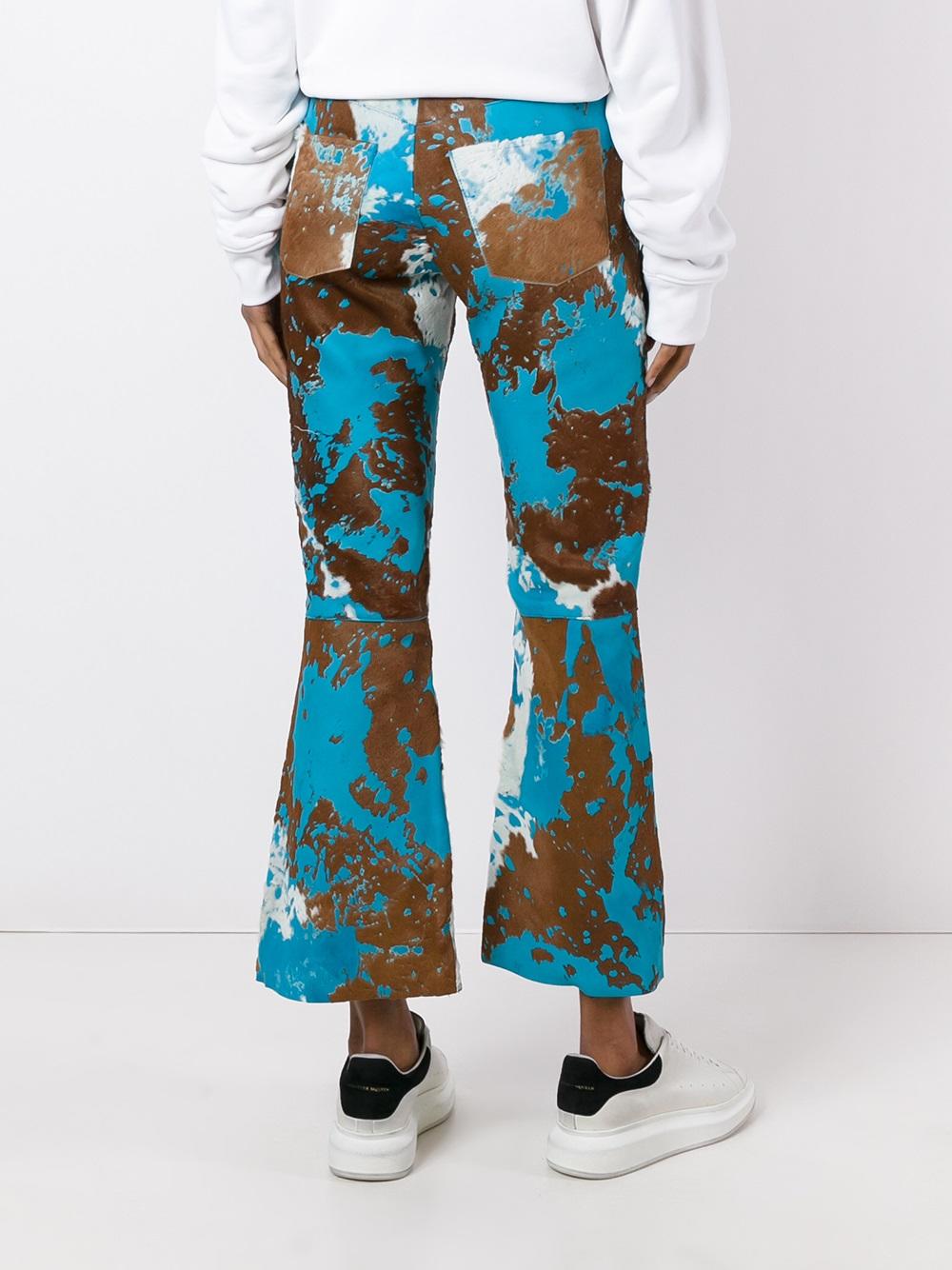 printed cropped trousers
