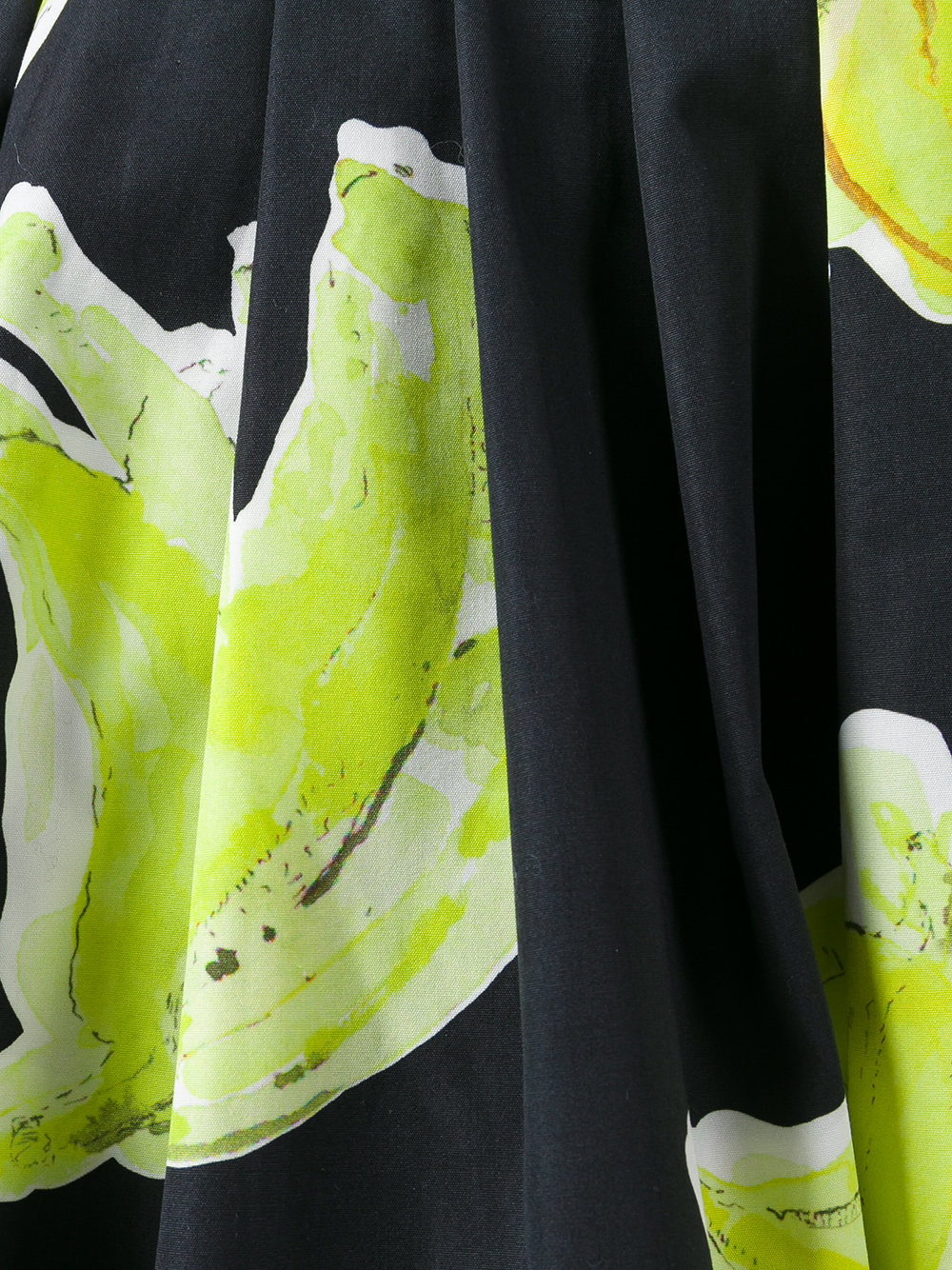 print pleated skirt