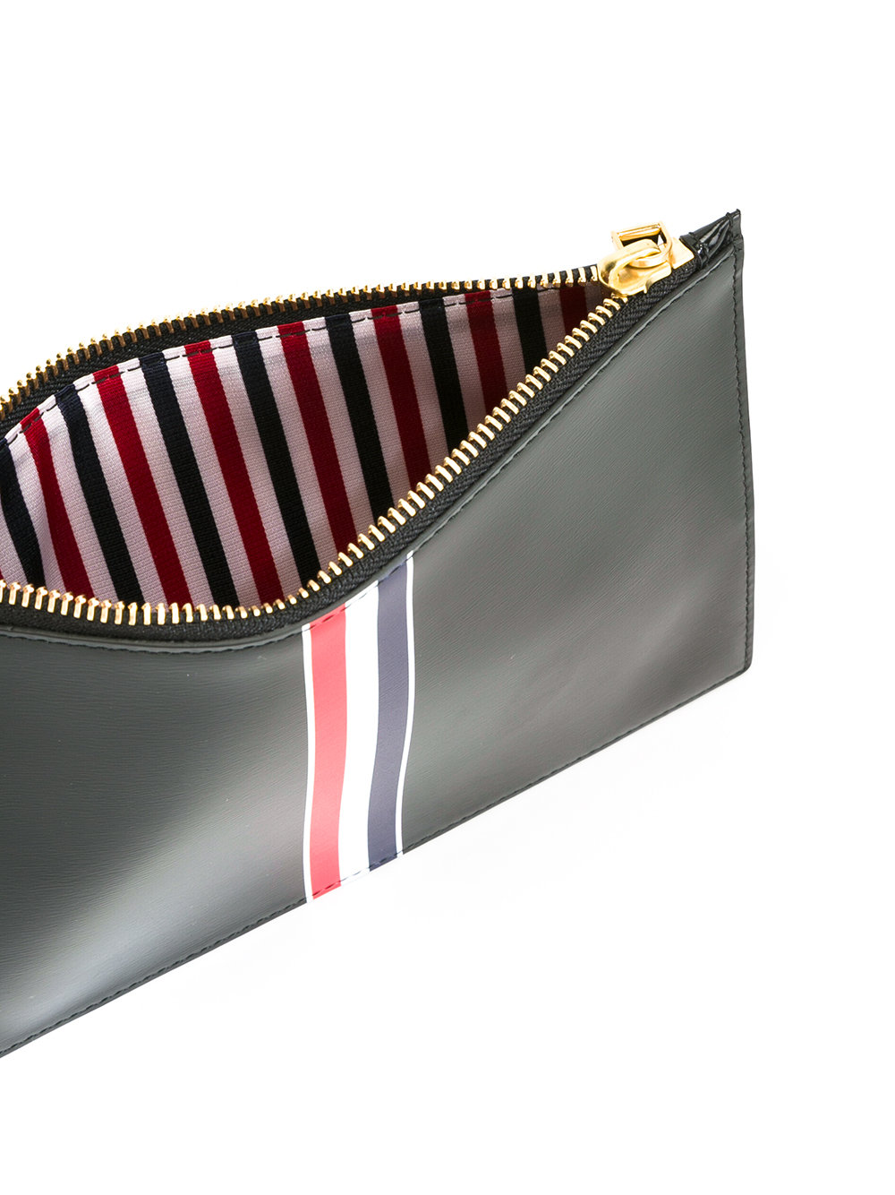 striped clutch