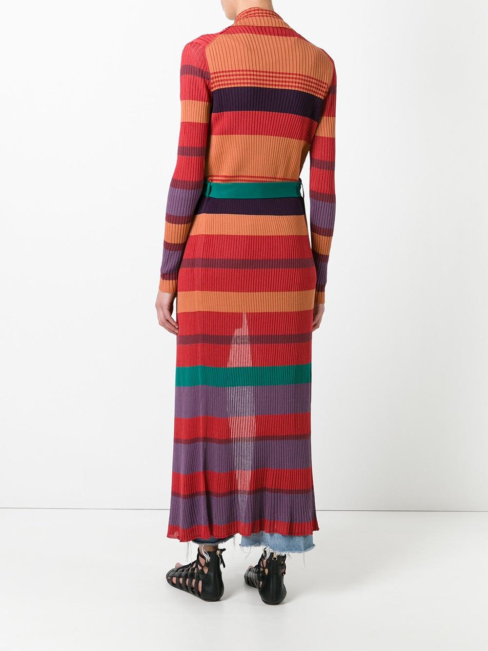 long striped ribbed cardigan