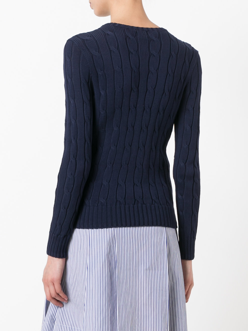 logo cable-knit sweater