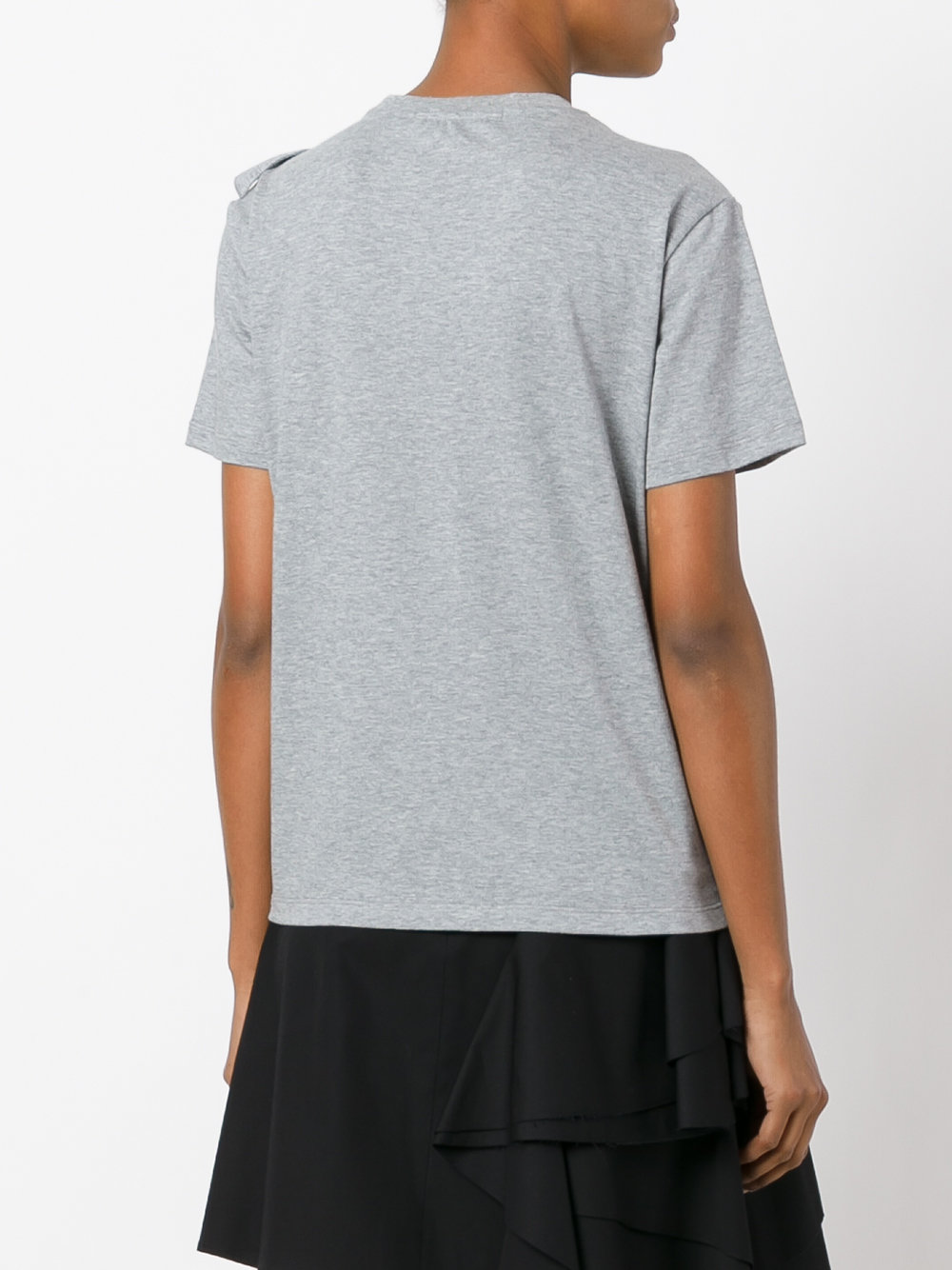 ruffle trim T-shirt