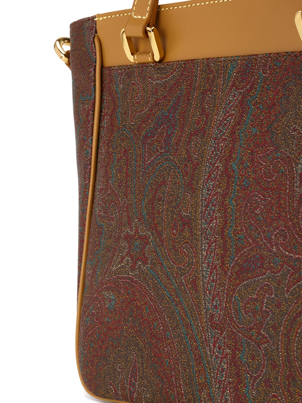 trapeze bodied, paisley patterned shoulder bag