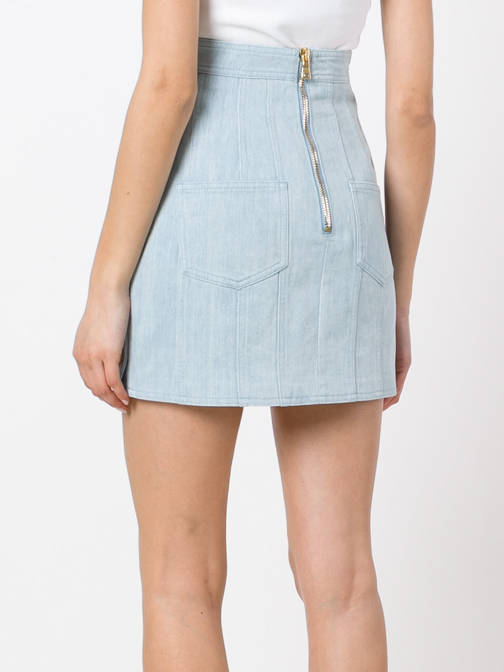 Gonna Bottoni Oro denim skirt