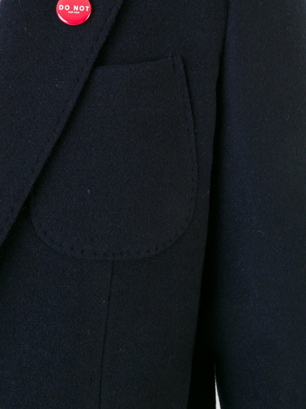 pinned one button blazer