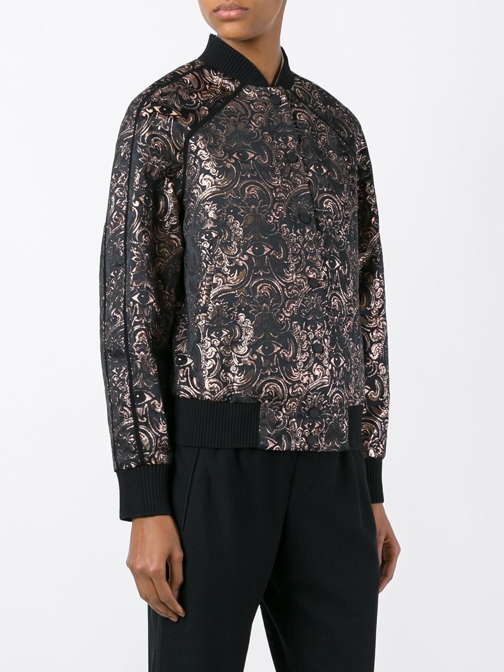 'Eyes' jacquard bomber jacket